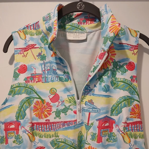Smith & Quinn Custom Katherine Golf Sleeveless Dress Venice Beach Tropic… - Picture 7 of 11